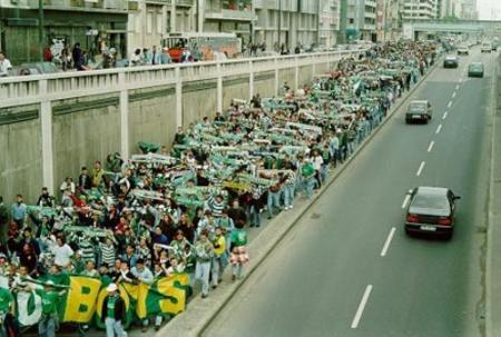 Supporters dans la rue